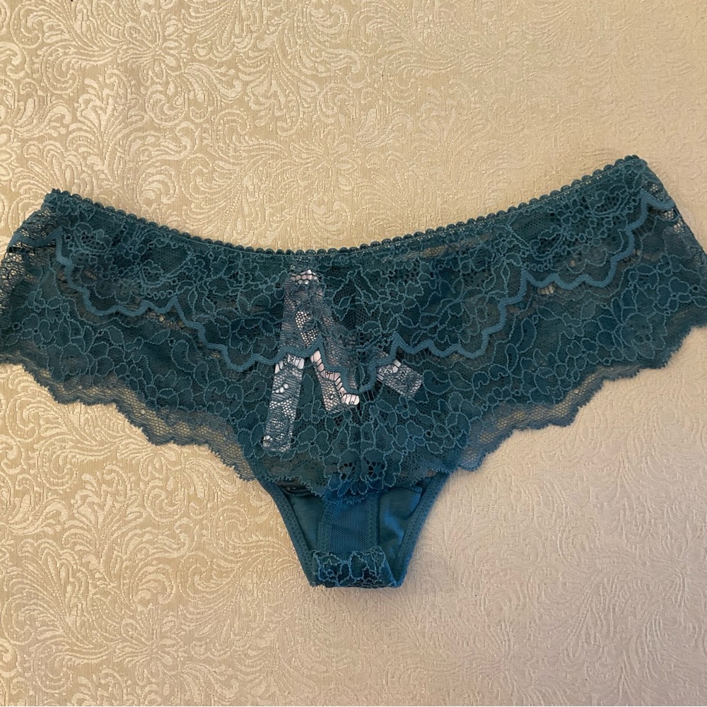 Xtra Small Victoria’s Secret Dream Angels green lace wide side thong panty